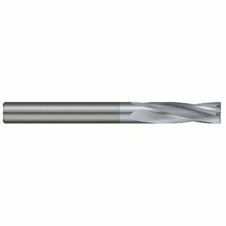 HARVEY TOOL 1/2 in. Cutter dia. x 1 in. 1 Flute Length Carbide Flat Bottom Counterbore, 4 Flutes, TiB2 Coated 23432-C8